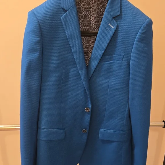 Royal Blue Men's Blazer - Picture 3 of 5
